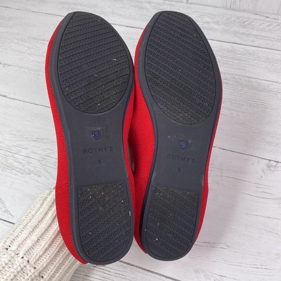 Rothy's Retired Print Red Cardinal Flats Square Toe in Size 9 - Picture 6 of 12
